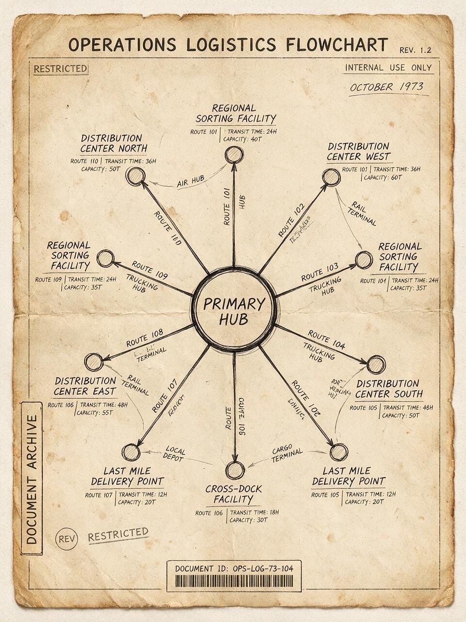 Hub Operations Routing Diagram